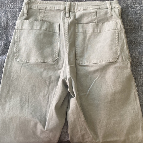 Madewell Light Blue Cropped Canvas Pants - Picture 2 of 5